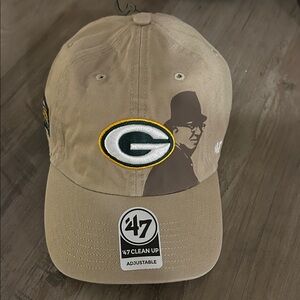NFL 47 Brand Tan Cap with Green Bay Packers Logo Vince Lombardi OSFA